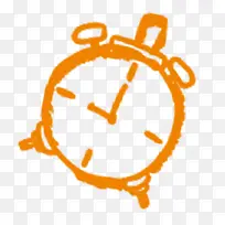 卡通闹钟时间橙色-空若网 卡通闹钟时间橙色-空若网