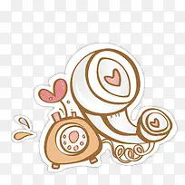 卡通可爱台式电话机-空若网 卡通可爱台式电话机-空若网