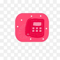 手绘卡通色固定电话-空若网 手绘卡通色固定电话-空若网