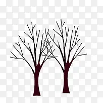 光秃秃的两颗树-空若网 光秃秃的两颗树-空若网