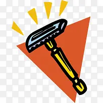 卡通彩色手动刮胡刀矢量-空若网 卡通彩色手动刮胡刀矢量-空若网