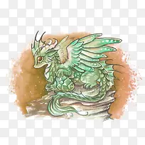 矢量水彩龙-空若网 矢量水彩龙-空若网