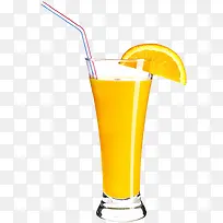 吸管玻璃饮料杯橙子-空若网 吸管玻璃饮料杯橙子-空若网