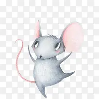 水彩小老鼠涂鸦插画-空若网 水彩小老鼠涂鸦插画-空若网