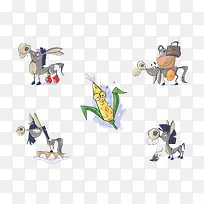 创意手绘小毛驴图-空若网 创意手绘小毛驴图-空若网