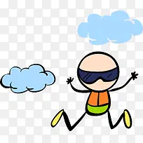 手绘卡通小人人物插画-空若网 手绘卡通小人人物插画-空若网