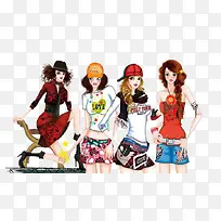 四个时尚女孩-空若网 四个时尚女孩-空若网