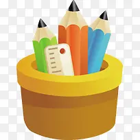 矢量彩色铅笔与尺子-空若网 矢量彩色铅笔与尺子-空若网