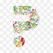 创意问号背景元素-空若网 创意问号背景元素-空若网