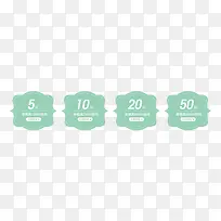 促销绿色优惠券标签-空若网 促销绿色优惠券标签-空若网