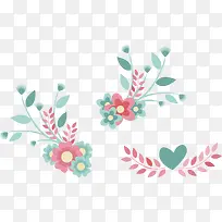 手绘花卉元素-空若网 手绘花卉元素-空若网