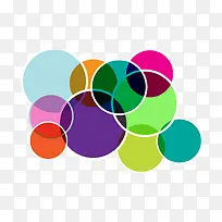 重叠多彩圆形抽象图案-空若网 重叠多彩圆形抽象图案-空若网