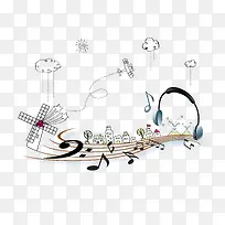 矢量图开心音乐符-空若网 矢量图开心音乐符-空若网