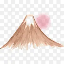 水彩山和太阳-空若网 水彩山和太阳-空若网