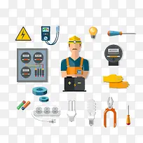 扁平化电力工人及使用器械-空若网 扁平化电力工人及使用器械-空若网