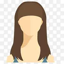 卡通扁平化时尚长发女子矢量图-空若网 卡通扁平化时尚长发女子矢量图-空若网