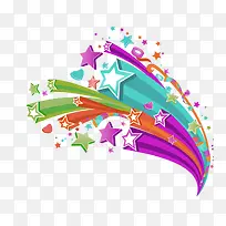 多彩清新烟花星星装饰图案-空若网 多彩清新烟花星星装饰图案-空若网