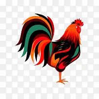 卡通手绘彩色卡通公鸡-空若网 卡通手绘彩色卡通公鸡-空若网