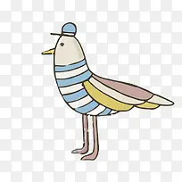 矢量海军风小鸟素材-空若网 矢量海军风小鸟素材-空若网