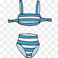 矢量海军风泳衣素材-空若网 矢量海军风泳衣素材-空若网