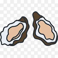 褐色手绘简单风格扇贝-空若网 褐色手绘简单风格扇贝-空若网