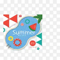 夏日游泳池促销海报-空若网 夏日游泳池促销海报-空若网