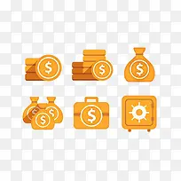 扁平化金币-空若网 扁平化金币-空若网