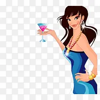 时尚卡通美女图形-空若网 时尚卡通美女图形-空若网