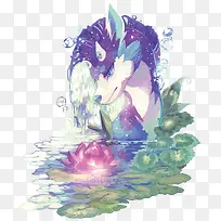 矢量水池里的狼-空若网 矢量水池里的狼-空若网