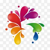 缤纷彩色水滴形图案-空若网 缤纷彩色水滴形图案-空若网