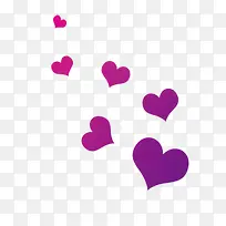 紫色爱心元素-空若网 紫色爱心元素-空若网