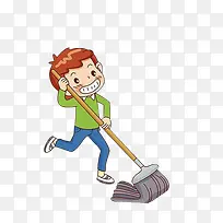 小男孩开心拖地板-空若网 小男孩开心拖地板-空若网