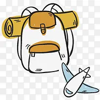 旅行背包旅游出行元素图标矢量素-空若网 旅行背包旅游出行元素图标矢量素-空若网