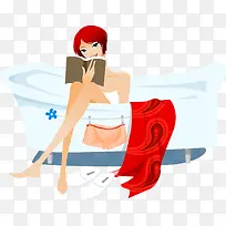 居家生活美女矢量素材-空若网 居家生活美女矢量素材-空若网