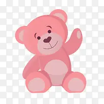 粉色矢量泰迪熊公仔素材-空若网 粉色矢量泰迪熊公仔素材-空若网