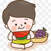 吃西瓜的儿童-空若网 吃西瓜的儿童-空若网