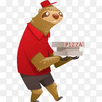 送货的小动物插画-空若网 送货的小动物插画-空若网