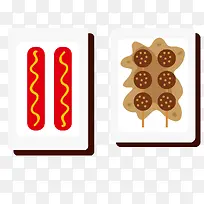 矢量食物香肠藕片-空若网 矢量食物香肠藕片-空若网