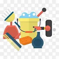 矢量图地板清理工具-空若网 矢量图地板清理工具-空若网