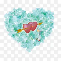 天蓝色爱心背景-空若网 天蓝色爱心背景-空若网