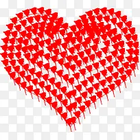 红色花瓣组合爱心-空若网 红色花瓣组合爱心-空若网