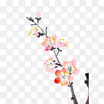 手绘水彩桃花-空若网 手绘水彩桃花-空若网