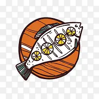 烤鱼矢量图免抠下载-空若网 烤鱼矢量图免抠下载-空若网