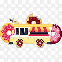卡通甜点餐车-空若网 卡通甜点餐车-空若网