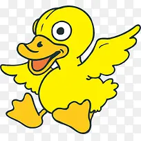 卡通小黄鸭动物矢量图-空若网 卡通小黄鸭动物矢量图-空若网