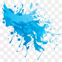 平面设计剪贴画.蓝色飞溅-空若网 平面设计剪贴画.蓝色飞溅-空若网