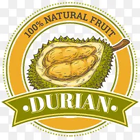 卡通榴莲水果标签-空若网 卡通榴莲水果标签-空若网