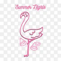 夏季火烈鸟动物标签设计-空若网 夏季火烈鸟动物标签设计-空若网