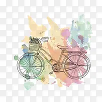 水彩自行车-空若网 水彩自行车-空若网