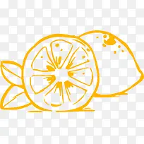 夏季手绘橙色橙子-空若网 夏季手绘橙色橙子-空若网